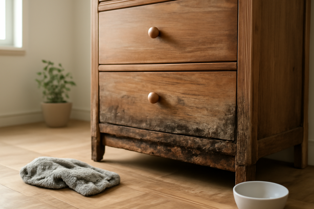 humedad muebles madera