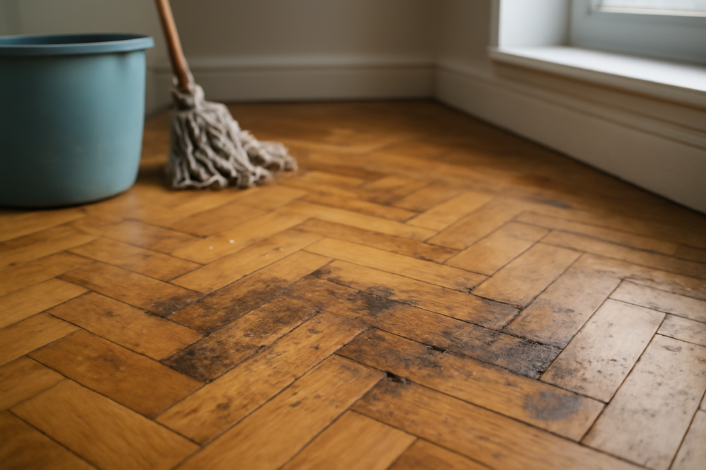 limpiar suelo parquet seguro