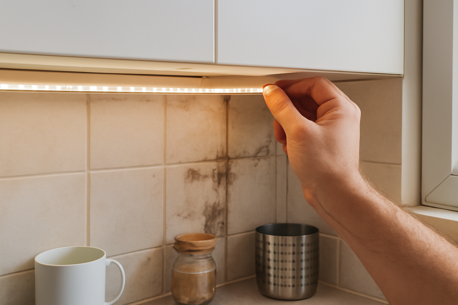 Instala luces LED bajo muebles cocina en 5 pasos fáciles